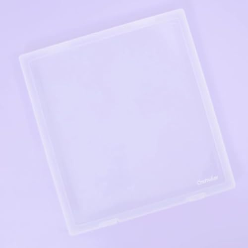 Craftelier - Förvaringslåda för papper | Perfekt för att organisera material för scrapbooking och hantverk | Storlek 31,50 x 32,51 x 2,79 cm (12,4 x 12,8 tum x 1,1 tum) - Transparent färg