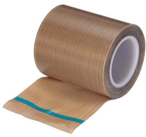 QUARKZMAN 9m/30Ft 70mm/3 PTFE Band PTFE Gewebeband Klebeband PTFE Folie Band für Vakuum Versiegelung Maschine Handschweißgeräte Hochtemperatur Braun