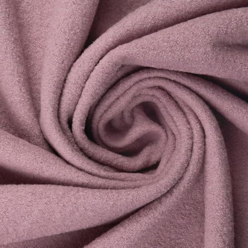 Weicher Walkloden | Walkstoff | MERINO | 100% gekochte Schurwolle | Meterware | ab 50 cm (altrosa)