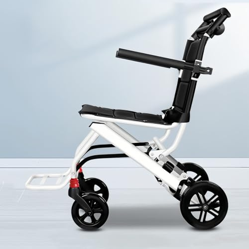 YXVSZB Silla de Ruedas Plegable versátil, Silla Ruedas portátil de tránsito, carritos livianos para usuarios con discapacidad física, discapacitados y Ancianos