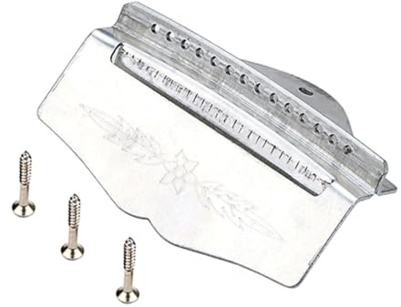 TOYANDONA Aluminium 14-string Mandolin Tailpiece Metal String Accessory Chrome Mandolin Bridge Tailpiece Instrument Part for Folk and World Supplies