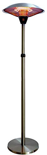 Tiiiopkvvv Electric Outdoor Heater Halogen Patio Heater with 3 Power Levels for Patio 900/1200/2201W Waterproof Space Heater Courtyard Garage Use Tip-Over Shut Off
