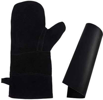 1 Anti-Scald Glove and 1 Grill Mat, Oven Gloves, High Temperature Resistant Gloves, Kitchen Supplies, Baking Accessories