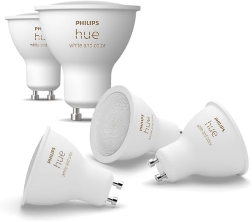 Philips Hue White & Color Ambiance, Ampoule LED GU10, Compatible Bluetooth, fonctionne avec Alexa, Google Assistant et Apple Homekit