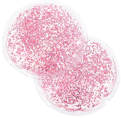 CALLARON 2 Stück Kälte und Wärmetherapie Augenpads Kleiner Wiederverwendbare Kompressions Augenklappe Kühlend und Entspannend für Reisen und Zuhause Hautfreundliches Material Rosa
