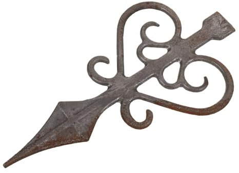 Veemoon Cast Iron Fence Finials Pointed Topper Decorative Metal Fence Post Caps Rust-Resistant Gate Post Finials