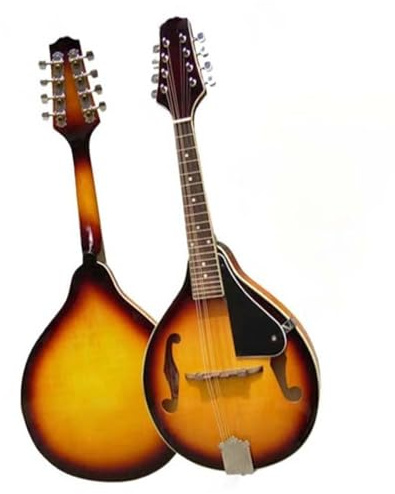 Ensemble Complet De Mandoline Orange À Huit Cordes Avec Sac Éponge Instrument De Mandoline En Bois(3/4)