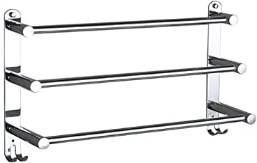 GVGMTAEAVZ Porte-Serviettes Extensible réglable en Acier Inoxydable Porte-Serviettes Flexible for 3 Niveaux Porte-Serviettes Mural Porte-Serviettes Porte-Serviettes(2 Fixed 40cm)