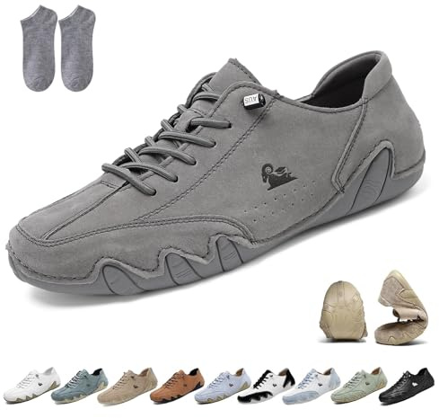 Zapatos Descalzos - Ergonómicos E Impermeables Ldeck Para Aliviar El Dolor Al Aire Libre Ligeros Cómodos Transpirables Antideslizantes Para Caminar Hacer Senderismo Zapatillas Ortopédicas Unisex(gris,