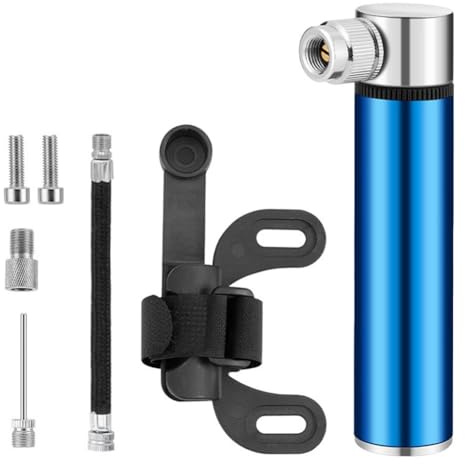 ComfyHarbor Mini pompe à vélo portable avec support - Cadre en alliage d'aluminium - 120 PSI - Haute pression - Pour valve Presta forSchrader - Pour vélo de route et VTT (noir)