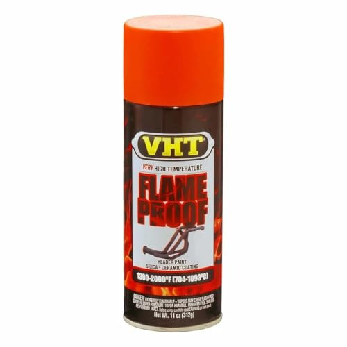 FROST High Temperature Paint 312g – Flat Orange, Heat Resistant up to 1093°C | Durable Coating for Engine Parts, Exhausts, Manifolds & Automotive Surfaces