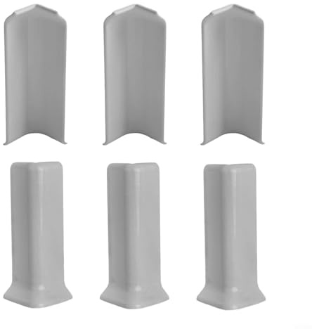 Niceminiwall Baseboard Corner for 10cm Height Baseboard Wall Base Corner Trim(L Grey)