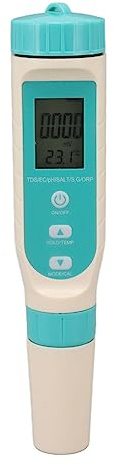 Kikumi Testeur de qualité de l'eau 7 en 1 TDS EC PH Sel S.G ORP, Testeur d'eau avec écran LCD pour Aquarium/hydroponie/Piscine/étang