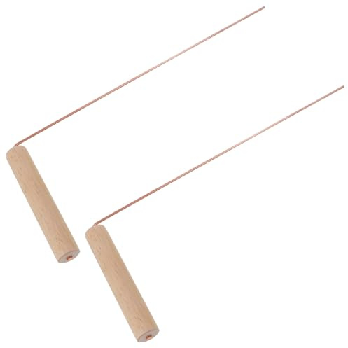 PAMINGONO 2 pièces Baguettes Sourcier Laiton Tiges de Radiesthésie Robustes pour Camping et Chasse Aux Trésors Outils Portables Faciles à Transporter et Utiliser Extérieur