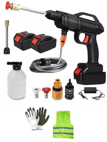 IDROPULITRICE PORTATILE SENZA FILI A BATTERIA ADATTO PER GIARDINAGGIO PER LAVAGGIO AUTO MOTO SCOOTER PAVIMENTI PULIZIA CASA ANGOLI E FESSURE COMPATIBILE CON DAF Pulitrice Pulivapor Idropulitore