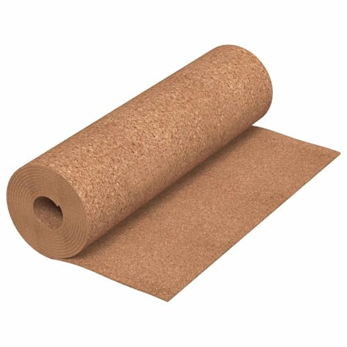 vidaXL Rollos de corcho Marrón 100 x 500 x 0,8 cm Corcho