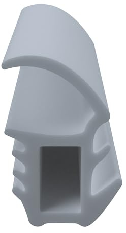 DIWARO® Stahlzargen-Dichtung SZ030 | grau | 5 lfm für Haus- und Innentüren. Zum Schallschutz und abdichten der Tür. Bestehend aus TPE (Thermoplastischen Elastomer)