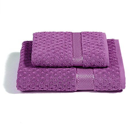 Caleffi – Juego de Toallas Baño 100% Algodón – Set 2 Piezas: 1 Toalla Lavabo 50x100 cm + 1 Toalla Invitado 40x60 cm – Suaves, Absorbentes y Lavables - Toallas Baño Completo - Ducha