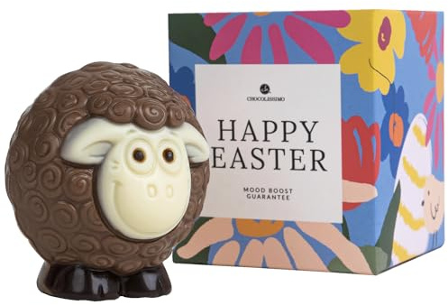 Choco Sheep Milk - Schaf aus Vollmilchschokolade | Ostergeschenk für Kinder | Ostern Schokolade | Osterschokolade | Ostersüßigkeiten | Kind | Osterdekoration | Ostergeschenke | Süßigkeiten | Mädchen