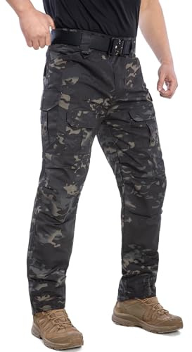 NAVEKULL Taktische Outdoor-Hose für Herren, Ripstop, leicht, wasserdicht, Militär, Kampf, Cargohose, Arbeit, Wandern