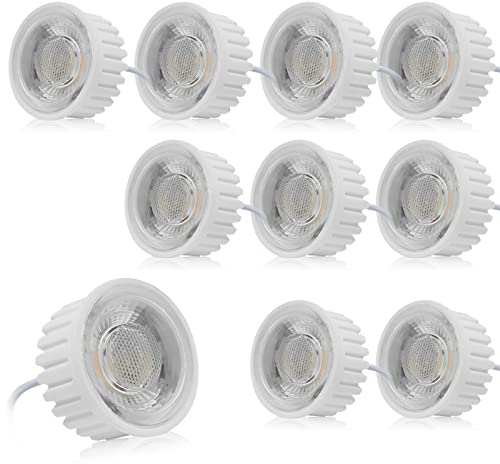 Lex Collective LED Keramik Modul Flach 230V 5W 38° GU10 Warmweiß dimmbar Decken Spots Ersatz (10er Pack)