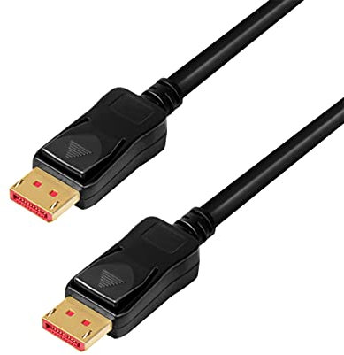 LogiLink CDV0100 Câble DisplayPort DP/M vers DP/M 8K/60Hz AMP Noir 10 m