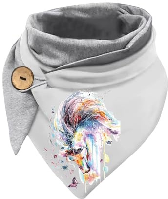 Hiseng Damen Schals Groß Dreieck Winter Dreieckstuch Warmer Lieblingsschal Scarf Fransen Knopf Karoschal Poncho Soft Wrap Lange Stola Fransen Poncho