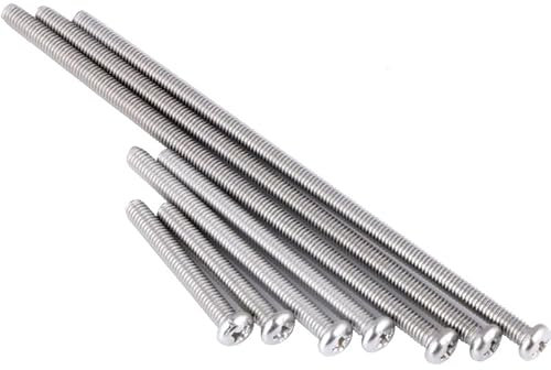 Viti Viti a Macchina Phillips Lunghi M4 * 30/40/50/60/070/80 / 90/60 / 70/80/90 / 100mm Presa a Bottone a Vite a Vite a Testa Rotonda 304 in Acciaio Inox Cross da Incasso