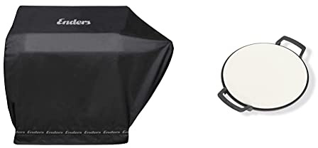 Enders® Gasgrill Abdeckhaube für Boston 6 KR Turbo, 5697, Schwarz & Switch Grid Pizzastein, Halter aus Gusseisen, für Enders® Mit Rost-in-Rost System, 7790