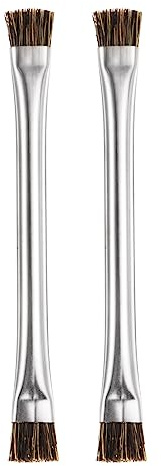 sourcing map 2Stk Doppelkopf Telefon Hauptplatine IC 12x15mm Silberton | Reinigung Pinsel Borsten Haar Antistatisch ESD Pinsel Reiniger, für Computer Handy