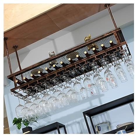 LIGUOYI Weinglashalter Hangend, Weinglasregal 3 Schichten Starke Stabilität Metall-Weinglas-Halter Robust Und Langlebig Breite Und Höhe Verstellbar, Für Küche Restaurant Flaschen- Und Glashalte