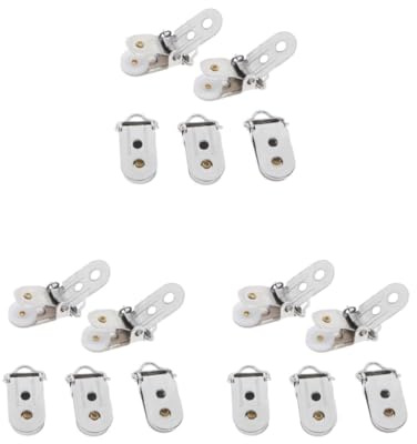 Juego de 3 clips de 5 piezas para sujetar chupetes y correas de clip para costura