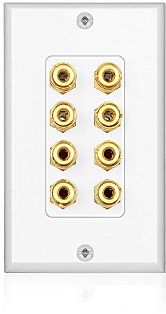 NIEI 8 Posts Lautsprecher Wandplatte Heim Wandplatte Audio Panel für 4 Lautsprecher