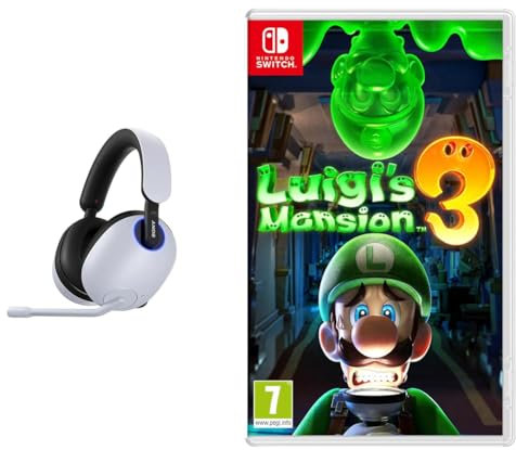 Sony INZONE H9 Noise Cancelling Wireless Gaming Headset - 360 Spatial Sound for Gaming - 32 hours battery life - Bluetooth for calls - PC/PS5 & Luigi's Mansion 3 Standard Edition