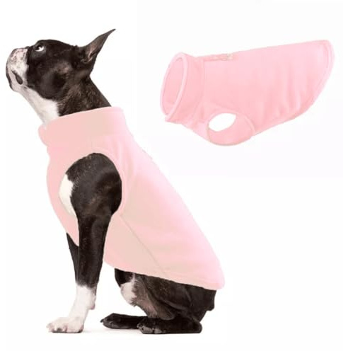 JACKO & CO Fleece-Weste mit Ring für die Leine – weich, leicht, atmungsaktiv für Welpen, kleine, mittelgroße Hunde, Kätzchen, Katzen, Chihuahua, warm für Herbst/Winter (Hellrosa, Größe XS, 0,9-1,8 kg)