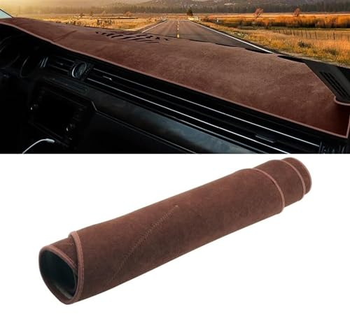 Car Interior Accessories Für Passat B8 2015 2016 2017 2018 2019 2020 2021 2022 2023 Auto Dashboard Abdeckung Vermeiden Licht Teppich Matte Pad Anti-Uv Centre Console Dashboard Cover (Color : Brown)