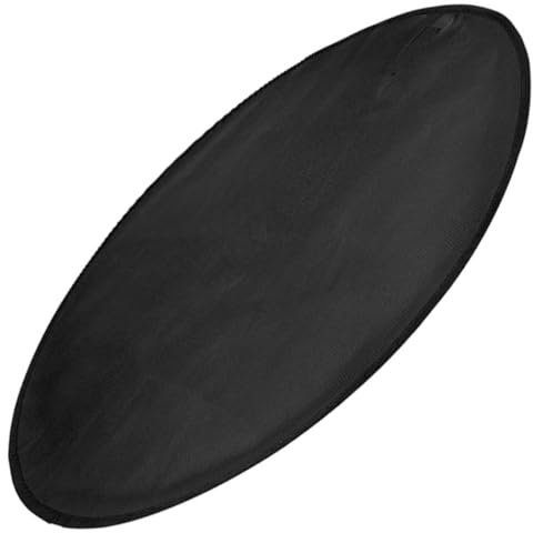 Mipcase Tapis de Barbecue Rond Noir en Silicone, Résistant à Chaleur