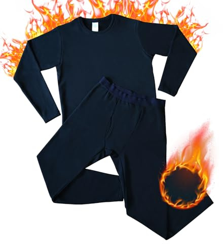 North Bund Ensemble de sous-vêtements thermiques pour homme en polaire intérieure Sous-vêtements de ski Pantalons thermiques Hiver Sous-vêtements fonctionnels 210g/m², Bleu clair., XL