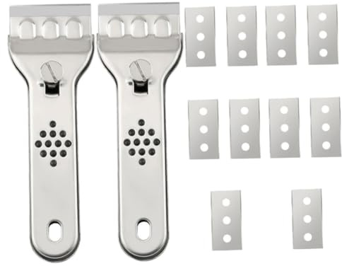 PRETYZOOM 1set Multi-functional Kitchen Scraper Tool Ergonomic Extra Blades for Efficient Removal Tiles and Stoves