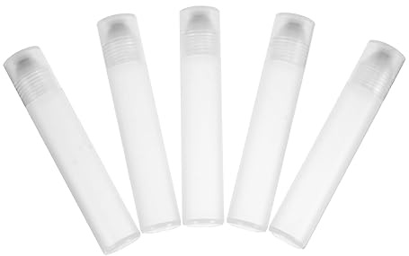 TOVINANNA 10 Botellas de Subenvase Cosmético de 20 Ml Bola Rodante de Plástico Reutilizable para Aceites Esenciales y Cuidado Diario en Viajes