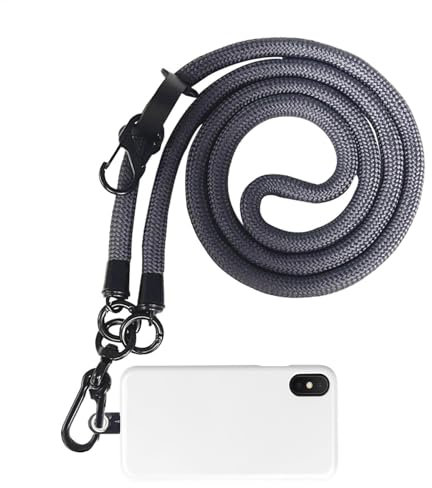 Phone Rope Lanyard | Cell Phone Lanyard | Thick Anti Theft Phone Strap Neck Phone Holder for Outdoor Activities Travel | 10mm Phone Cros-body Neck Holder with Spacer | Cros-body Phone Strap