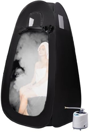 Portable Sauna - Full Size Steam Spa with Remote Control & Detox Chair, 1000w 2 L Rapid-Heating Steamer, 99-Minute Timer, Indoor Relaxation & Detox KitSteam Sauna Compact & Easy-to-Use