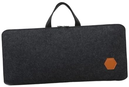 BaotyJie Custodia per Tastiera PC, Custodia in Feltro per Tastiera, Mobile, Ufficio, Gaming, Versatile, con Cerniera, Protettiva per Il Trasporto, Nero