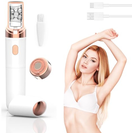 Soft Skin Pro Facial Hair Remover, 2025 New Washable Rechargeable Women Facial Epilator, Facial Hair Remover for Women with Smart Light, Painless & Portable(White)