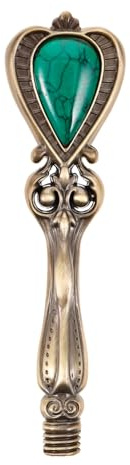 WOONEKY Mango para Sello de Cera Versátil de Metal y Resina Resistente y Fácil de Instalar Compatible con Sellos de Sobres Diseño Retro Color Bronce para Manualidades y Sellado de