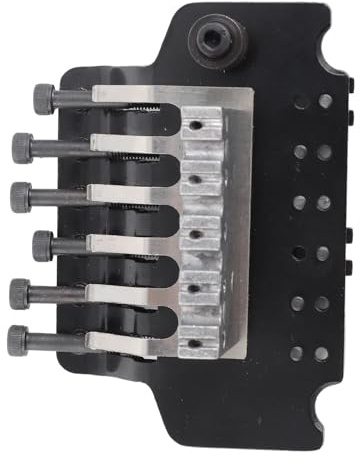 Naroote Système de Pont Trémolo pour Guitare électrique, Dispositif de Stabilisation Double Vibrato Premium pour Musiciens, Chrome Argent (BLACK)
