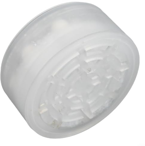 Soffione doccia con filtro integrato con diametro di 7,6 cm e giunto girevole regolabile per riduzione del fluoro dell'acqua dura e funzione boost (filtro)