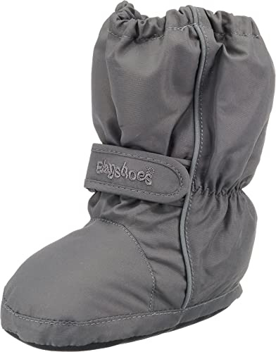 Playshoes Kinder Thermo-Bootie, warm gefütterte Krabbel-Schuhe für Jungen und Mädchen, mit Playshoes-Motiv gestickt