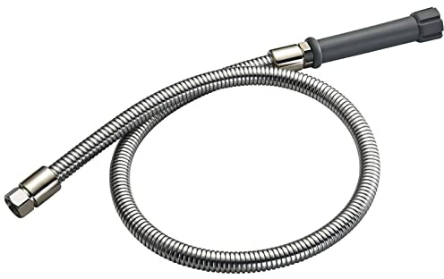 Replacement B-0044-H Pre-Rinse Hose for T&S Brass, 44 Inches Flexible Stainless Steel Hose with Heat Resistant Handle