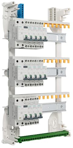 SIEMENS - Tableau 3 Rangées Pré-équipé 2 Inter. Diff. 40A + 1 Inter. Diff. 63A + 11 Disjoncteurs